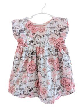 Small Shop Handmade Grow With Me Floral Roses Dress 2T 3T 4T